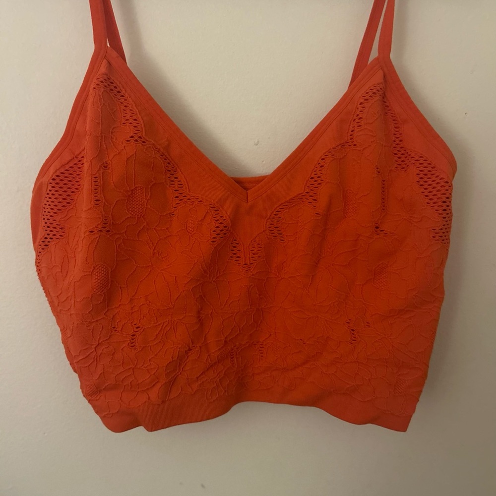 A orange summery crop top